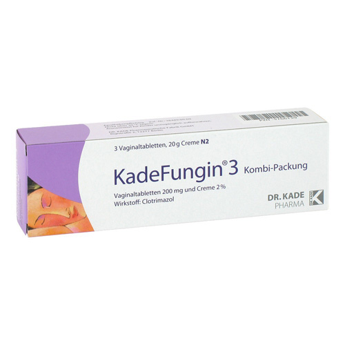 德国kadeFungin3克霉唑妇科药套装（阴道栓+软膏）霉菌性阴道炎