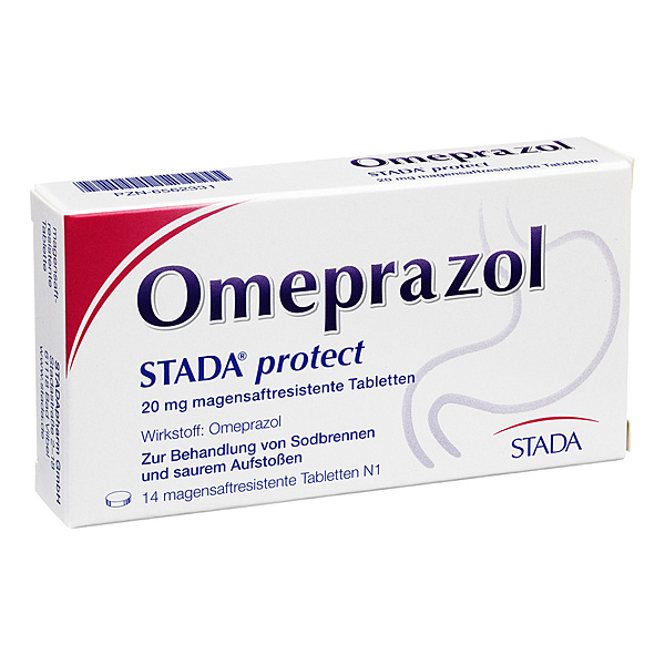 德国奥美拉唑 STADA omeprazol 20mg 14粒装 十二指肠溃疡胃反流性食管炎