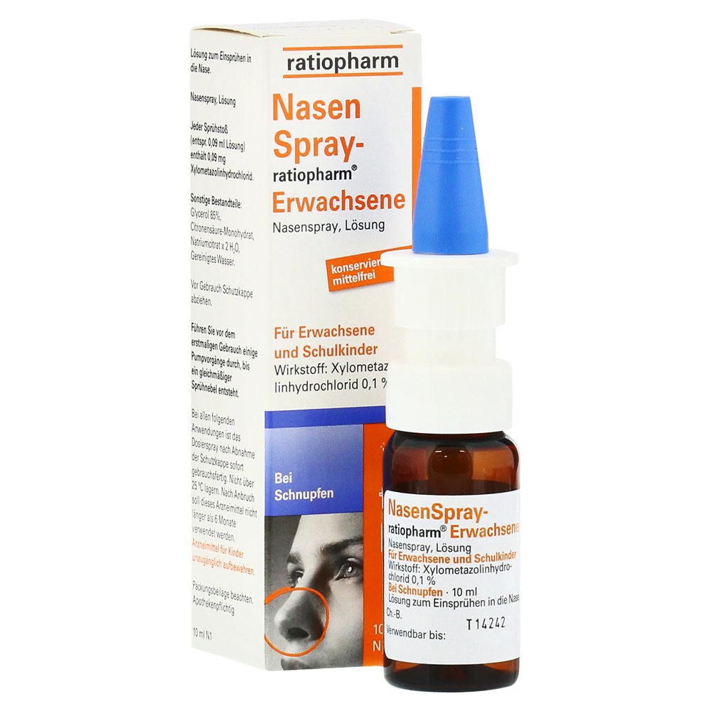 德国Ratiopharm 成人喷鼻剂10ml PZN: 00999831