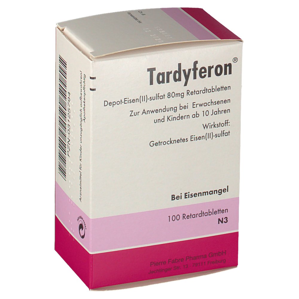 德国Tardyferon 硫酸亚铁缓释片 100片装 PZN:03125794