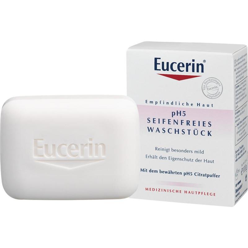 Eucerin 优色林 PH5均衡调理洁面皂 100g PZN:5392105,德国代购,第1张