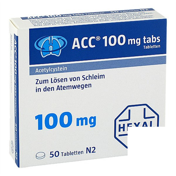 ACC 100 TABS ACC akut 100mg急性化痰止咳片 PZN:00451091