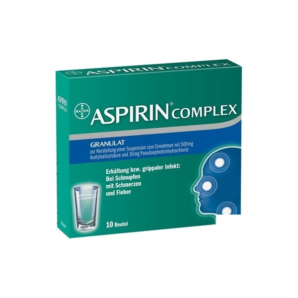 Aspirin 阿司匹林 复方抗感缓痛颗粒 10包 PZN:03227112,德国代购,第1张