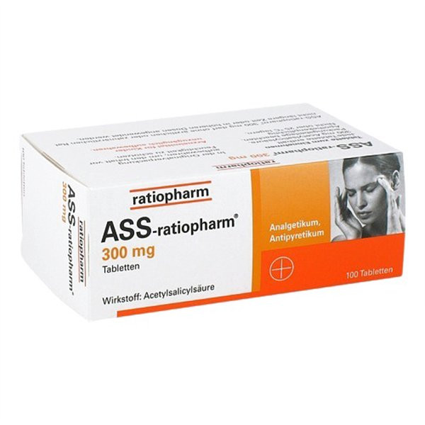 ASS RATIOPHARM 300MG Ratiopharm镇痛抗炎片300毫克 PZN:03372469,德国代购,第1张