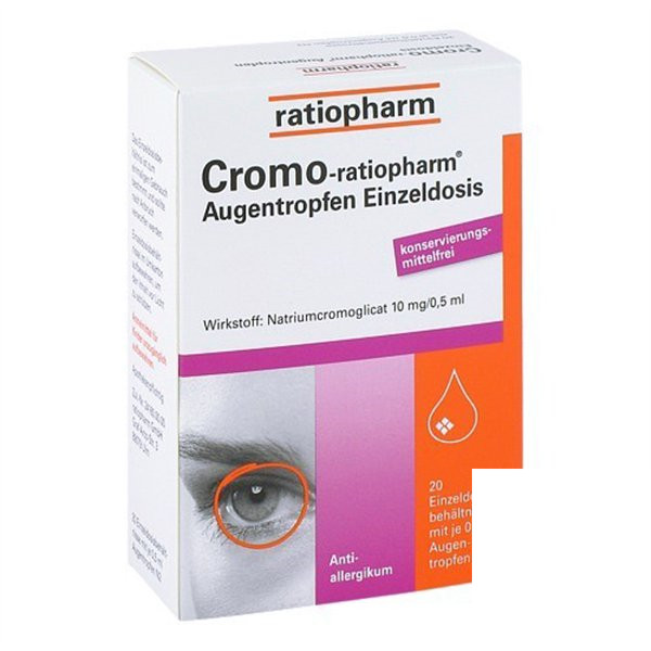 CROMO RATIOPHARM EINZELDOS Cromo-ratiopharm 滴眼液（独立包装） PZN:04884527,德国代购,第1张