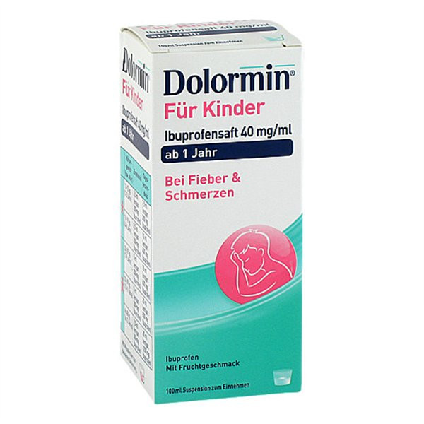 德国布洛芬Dolormin退烧果汁（内含40mg/ml的布洛芬，主治孩子发烧）DOLORMIN KINDER IBU40MG/ML PZN:11528543,德国代购,第1张