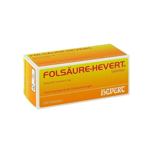   德国FOLSÄURE HEVER 叶酸补充片 100片 PZN:03477352