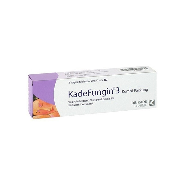  德国KADEFUNGIN 3阴道霜 20g 抑制真菌 细菌 PZN:03766139,德国代购,第1张