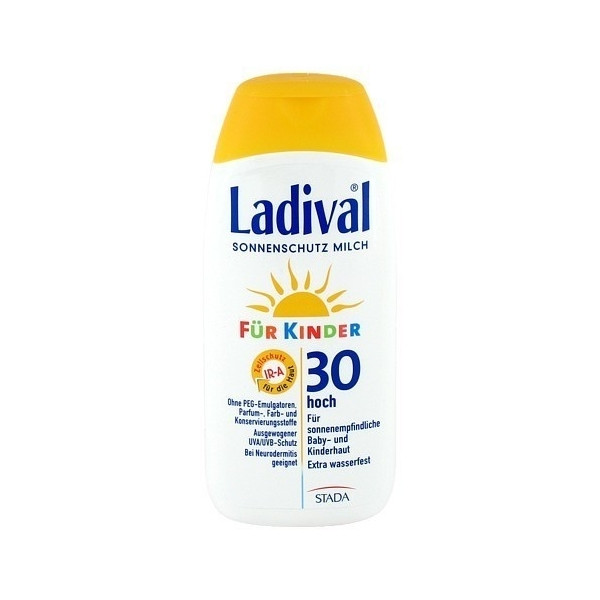 LADIVAL 儿童无香精防水防晒乳液防晒霜（LSF30）200ml PZN:3376645