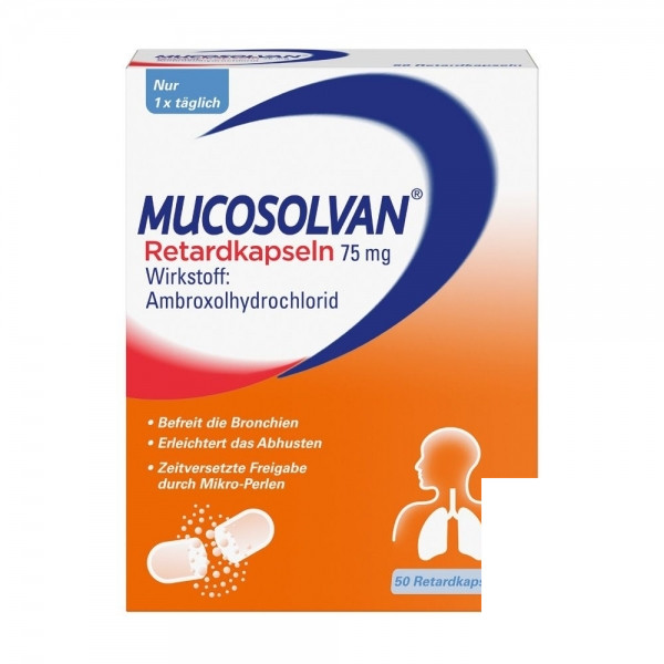 MUCOSOLVAN RETARDKAP 75MG沐舒坦祛痰止咳缓释胶囊 PZN:02785904,德国代购,第1张