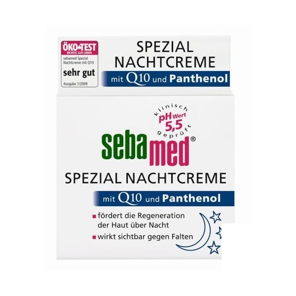 Sebamed 施巴Q10抗皱修护晚霜75ml PZN:01991719,德国代购,第1张