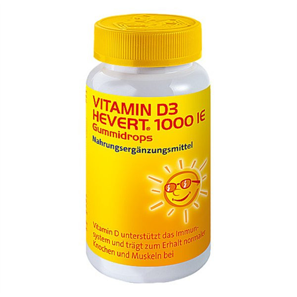 HEVERT赫菲维生素D3软糖 1000IE60粒 VITAMIN D3 HEVERT 1000 IE PZN:11331881