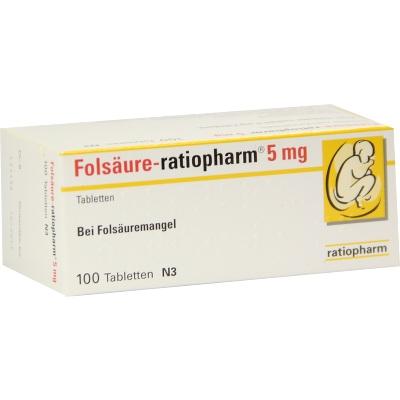 Ratiopharm 叶酸片 100片