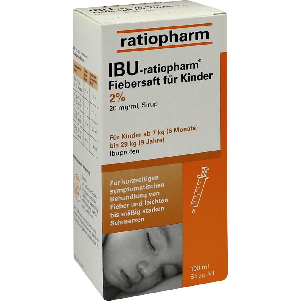 IBU RATIOPHARM 2% 儿童退烧糖浆 100ml